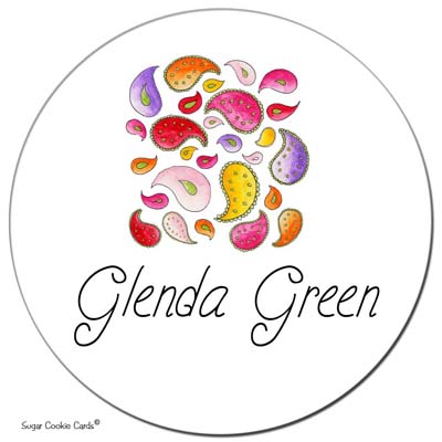 Sugar Cookie Gift Stickers - Paisley Sugar Cookie Gift Stickers - Paisley