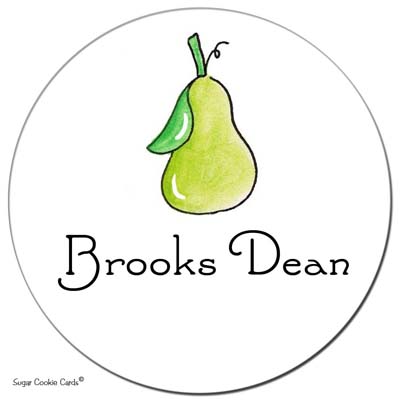 Sugar Cookie Gift Stickers - Pear Sugar Cookie Gift Stickers - Pear
