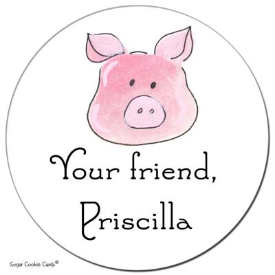 Sugar Cookie Gift Stickers - Pig Sugar Cookie Gift Stickers - Pig