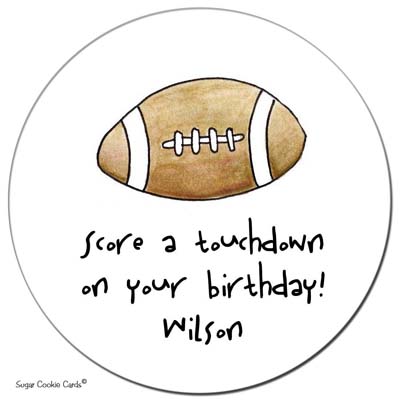 Sugar Cookie Gift Stickers - Pigskin Sugar Cookie Gift Stickers - Pigskin