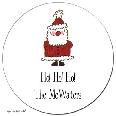 Sugar Cookie Gift Stickers - Santa Sugar Cookie Gift Stickers - Santa