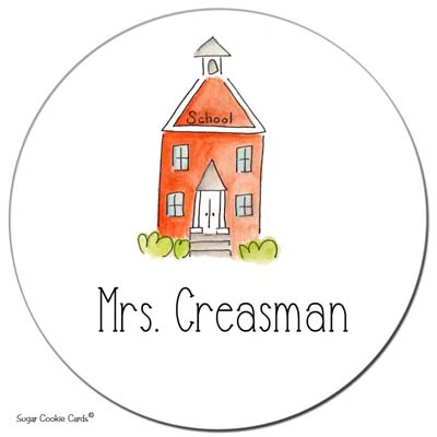 Sugar Cookie Gift Stickers - Schoolhouse
