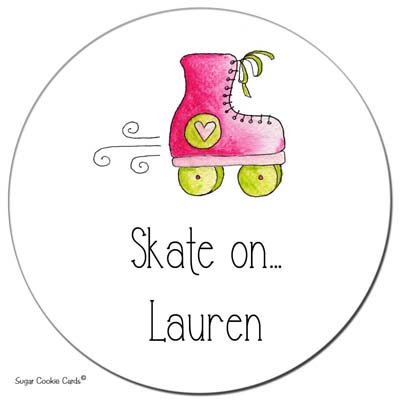 Sugar Cookie Gift Stickers - Skates Sugar Cookie Gift Stickers - Skates