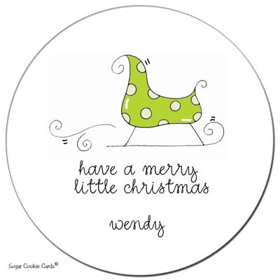 Sugar Cookie Gift Stickers - Sleigh