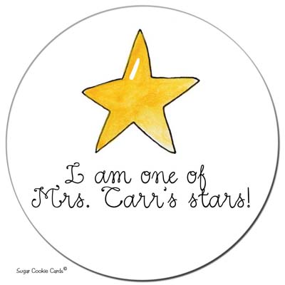 Sugar Cookie Gift Stickers - Star