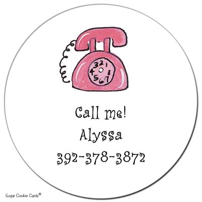 Sugar Cookie Gift Stickers - Telephone Sugar Cookie Gift Stickers - Telephone