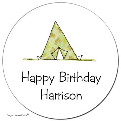 Sugar Cookie Gift Stickers - Tent