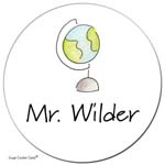 Sugar Cookie Gift Stickers - Globe