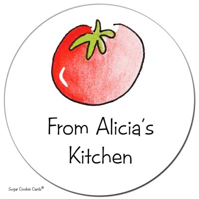 Sugar Cookie Gift Stickers - Tomato