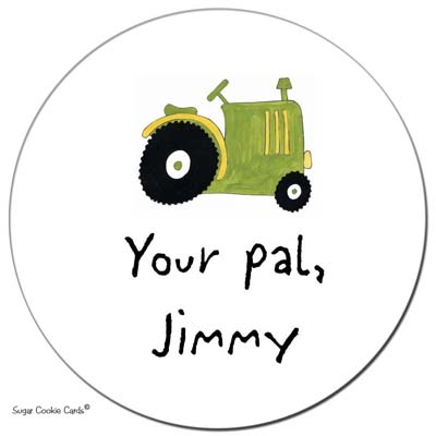 Sugar Cookie Gift Stickers - Tractor Sugar Cookie Gift Stickers - Tractor
