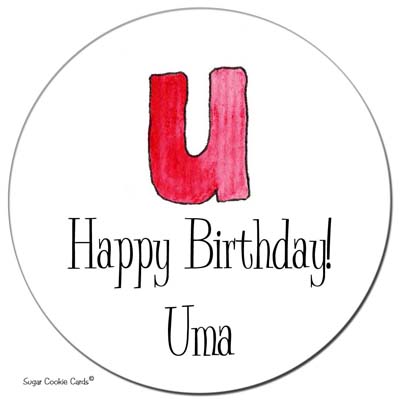 Sugar Cookie Gift Stickers - U Sugar Cookie Gift Stickers - U