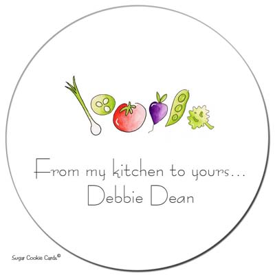 Sugar Cookie Gift Stickers - Veggies