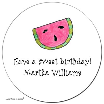 Sugar Cookie Gift Stickers - Watermelon Sugar Cookie Gift Stickers - Watermelon