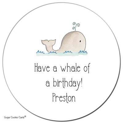 Sugar Cookie Gift Stickers - Whale Sugar Cookie Gift Stickers - Whale