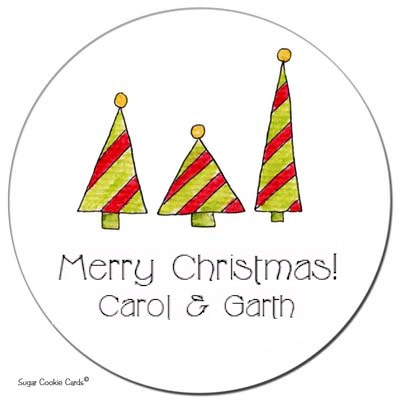Sugar Cookie Gift Stickers - 3 Trees Sugar Cookie Gift Stickers - 3 Trees