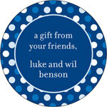 Gift Stickers by iDesign - Dots Blue (Everyday)