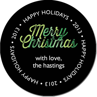 Gift Stickers by iDesign - Happy Holidays Merry Christmas (Holiday)