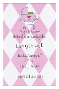Sugar Cookie Announcements & Invitations - BA-1 Sugar Cookie Announcements & Invitations - BA-1