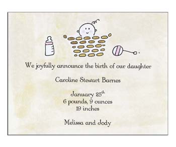 Sugar Cookie Announcements & Invitations - BK-1 Sugar Cookie Announcements & Invitations - BK-1