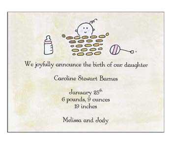 Sugar Cookie Announcements & Invitations - BK-1