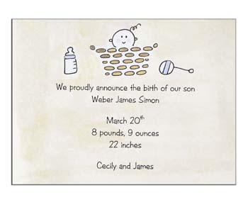 Sugar Cookie Announcements & Invitations - BK-2 Sugar Cookie Announcements & Invitations - BK-2