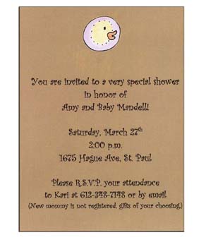 Sugar Cookie Announcements & Invitations - LB-3 Sugar Cookie Announcements & Invitations - LB-3