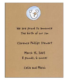 Sugar Cookie Announcements & Invitations - LB-4 Sugar Cookie Announcements & Invitations - LB-4