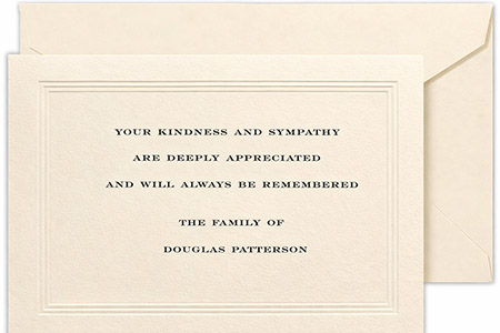 Sympathy Acknowledgement Notes by Crane (Pantheon)
