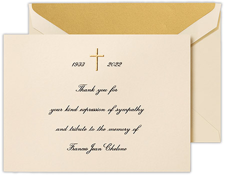 Sympathy Acknowledgement Notes by Crane (Classic Cross) Sympathy Acknowledgement Notes by Crane (Classic Cross)