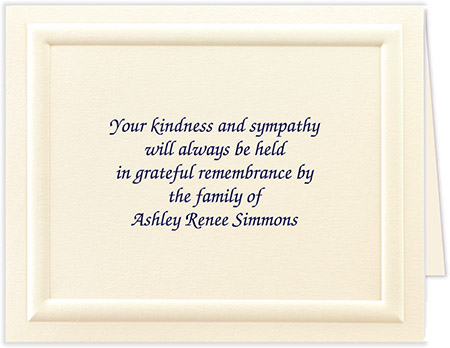 Thermography Sympathy Notes by Embossed Graphics (Almond)