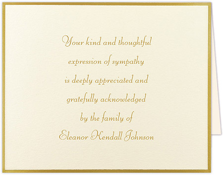 Thermography Sympathy Notes by Embossed Graphics (Gold Silhouette)