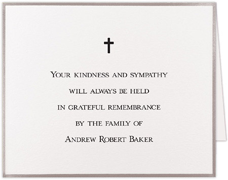 Thermography Sympathy Notes by Embossed Graphics (Silver Silhouette)