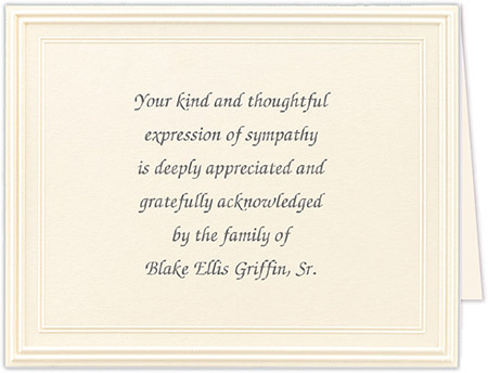 Thermography Sympathy Notes by Embossed Graphics (Tradition)