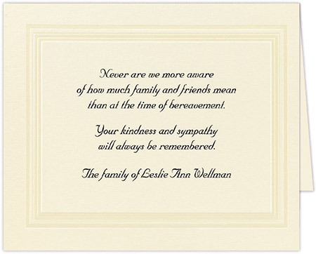 Thermography Sympathy Notes by Embossed Graphics (Coventry)