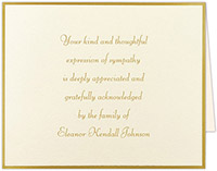 Thermography Sympathy Notes by Embossed Graphics (Gold Silhouette)