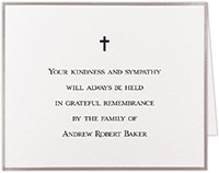 Thermography Sympathy Notes by Embossed Graphics (Silver Silhouette)