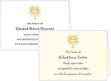 Small Sympathy Acknowledgement Note by Three Bees (Floral Cross)