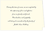 3 Bees - Small Folded Sympathy Acknowledgement Note