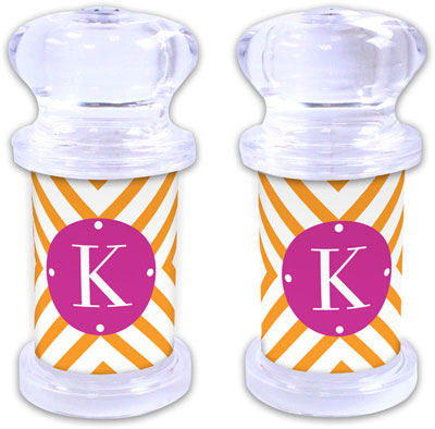Dabney Lee Personalized Salt and Pepper Shakers - Chevron