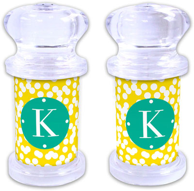 Dabney Lee Personalized Salt and Pepper Shakers - Hole Punch Dabney Lee Personalized Salt and Pepper Shakers - Hole Punch