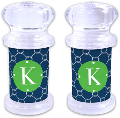 Dabney Lee Personalized Salt and Pepper Shakers - Rope Dabney Lee Personalized Salt and Pepper Shakers - Rope
