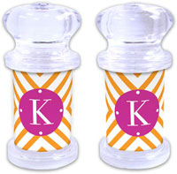 Dabney Lee Personalized Salt and Pepper Shakers - Chevron