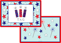Kelly Hughes Designs - Laminated Placemats (Firecrackers) Kelly Hughes Designs - Laminated Placemats (Firecrackers)