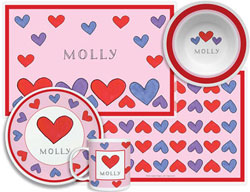 3 or 4 Piece Tabletop Sets by Kelly Hughes Designs (Happy Hearts)