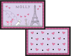 Placemats by Kelly Hughes Designs (Poodles In Paris)