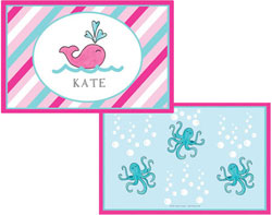 Placemats by Kelly Hughes Designs (Preppy Whale)