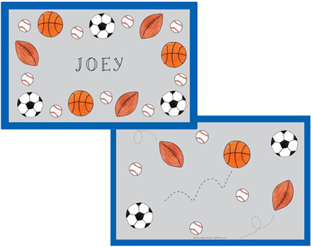 Placemats by Kelly Hughes Designs (Sports Fan) Placemats by Kelly Hughes Designs (Sports Fan)