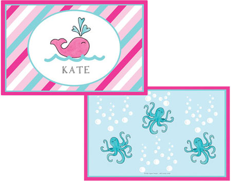 Placemats by Kelly Hughes Designs (Preppy Whale)