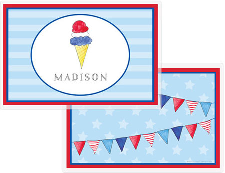 Placemats by Kelly Hughes Designs (Red White And Blue) Placemats by Kelly Hughes Designs (Red White And Blue)