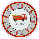 Plates by Kelly Hughes Designs (Firetruck)